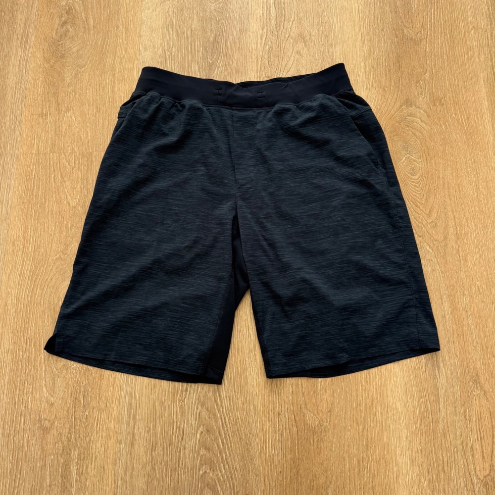 Lululemon License to Train Athletic Shorts Mens M Blue Space Dye 11 Inch Inseam